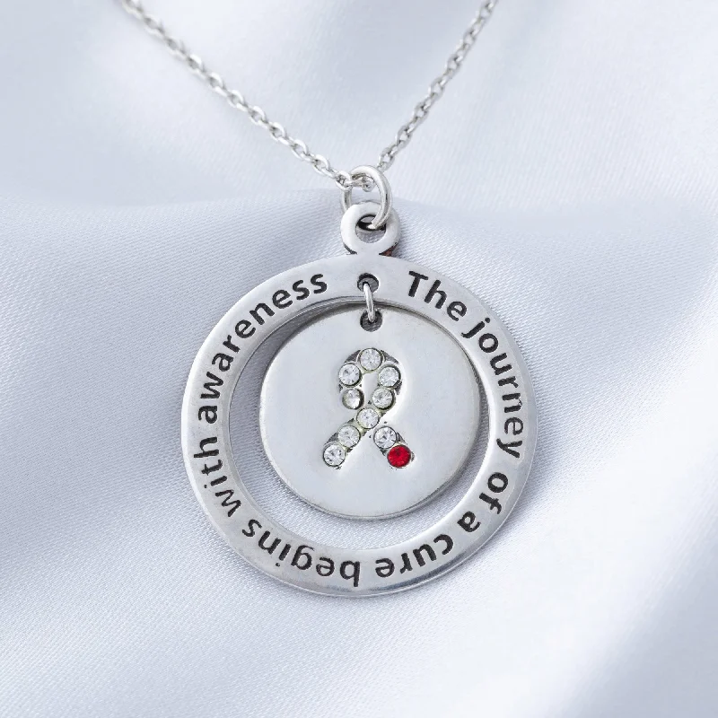 Diabetes Awareness Pewter Necklace