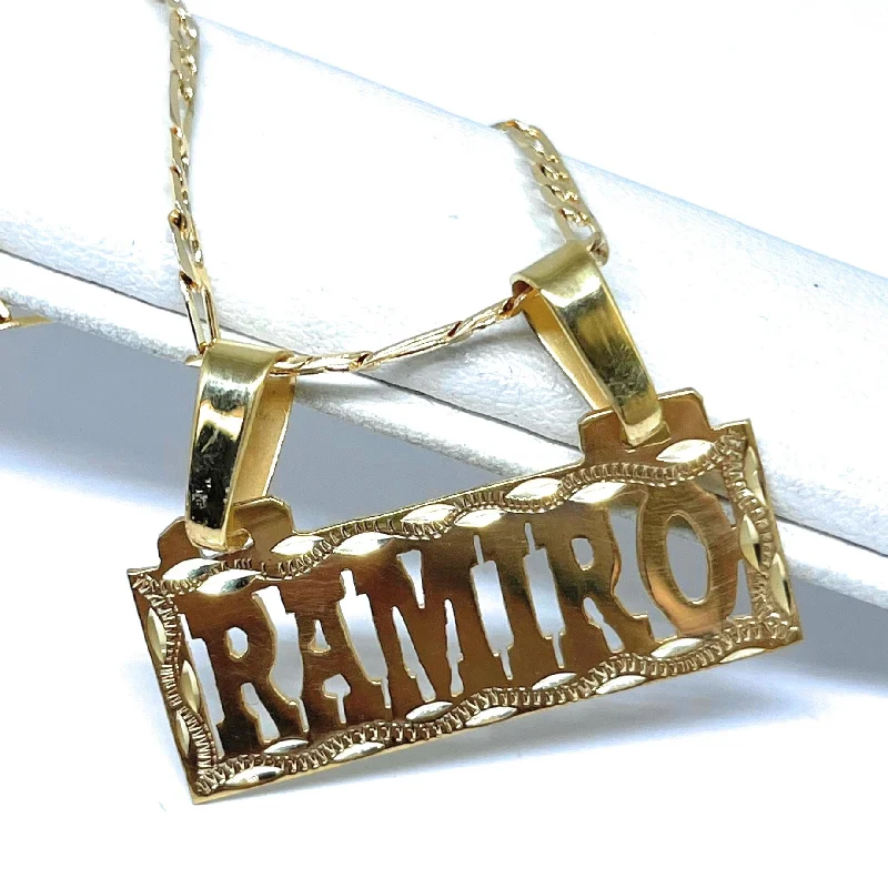 Gold Plated SILVER Custom BLOCK ELEGANT SQUARE Nameplate Pendant Necklace with Chain Options