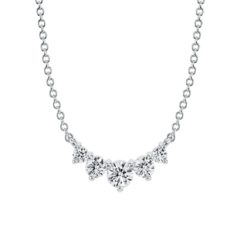 5 Graduated Round Lab Grown Diamond Necklace