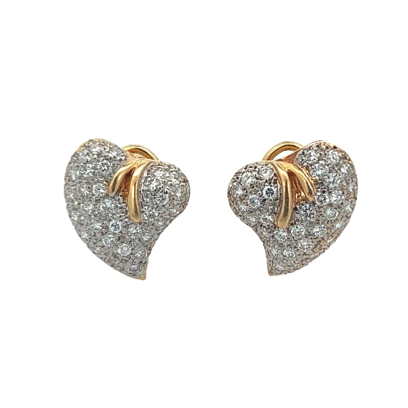 1970s 14KT Yellow Gold Diamond Earrings