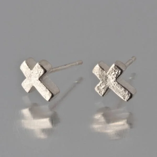 Mini Cross Post Earrings