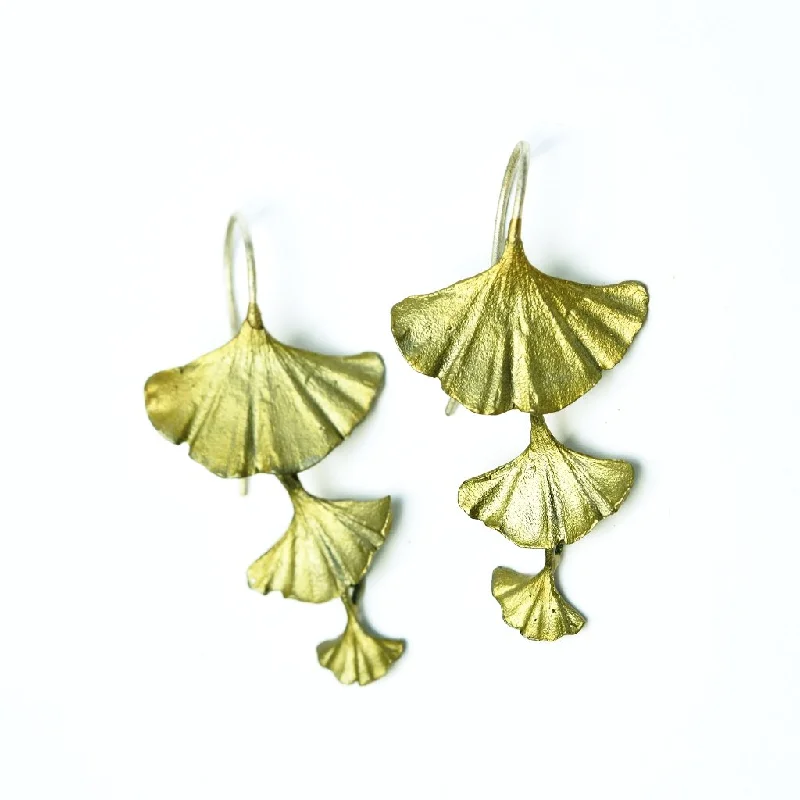 Cascading Ginkgo Earrings