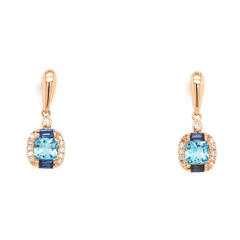 Graduate Blue Topaz Earrings