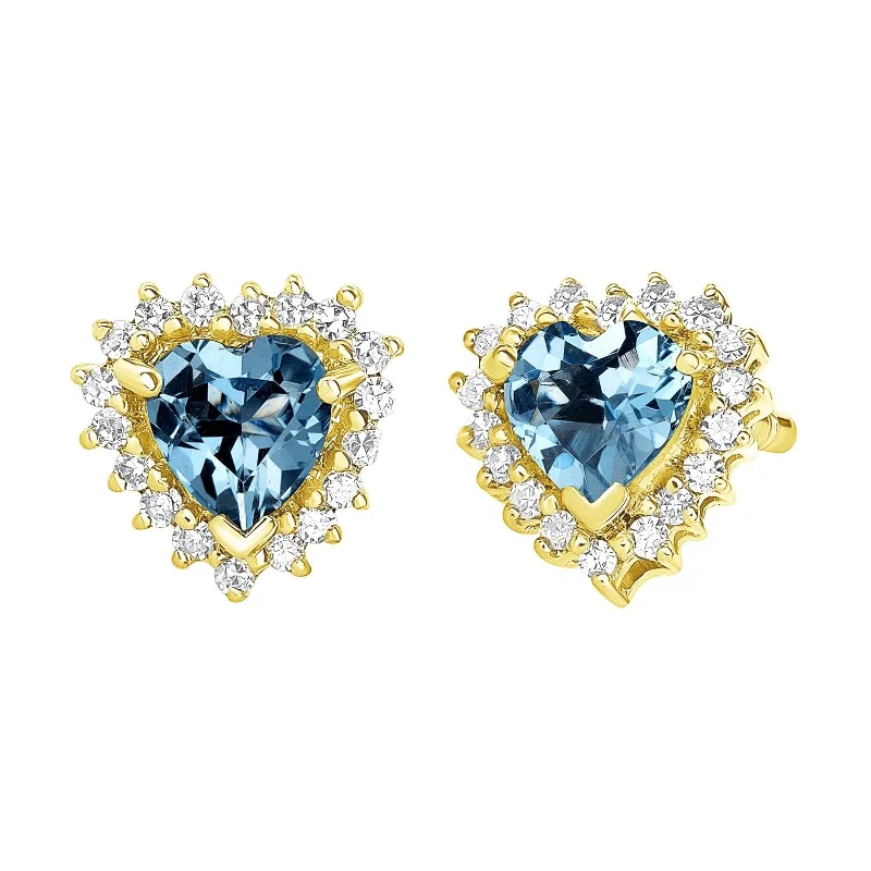 Madame Swiss Blue Topaz and Diamond Earrings