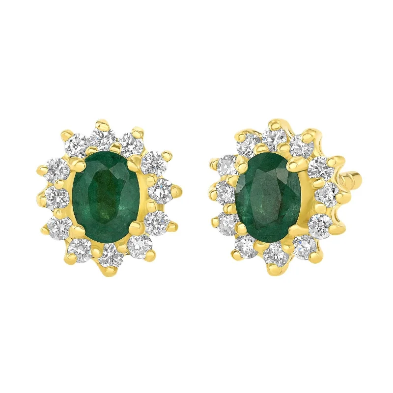 Mia Emerald and Diamond Earrings