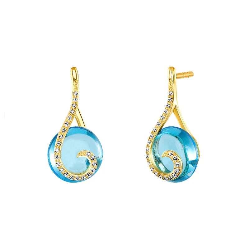 Oceania Swiss Blue Topaz Earrings