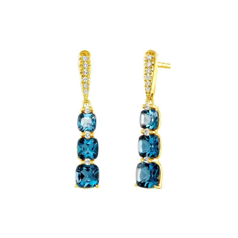 Shared London Blue Topaz Earrings