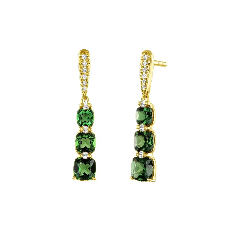 Shared Green Garnet Earrings