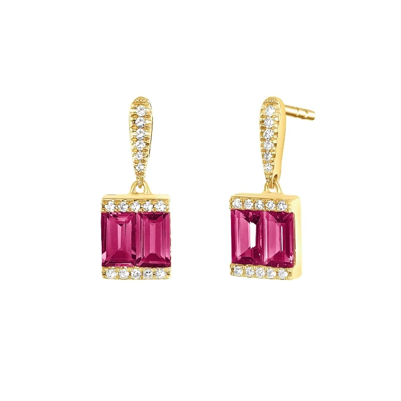 Shine Pink Tourmaline Earrings