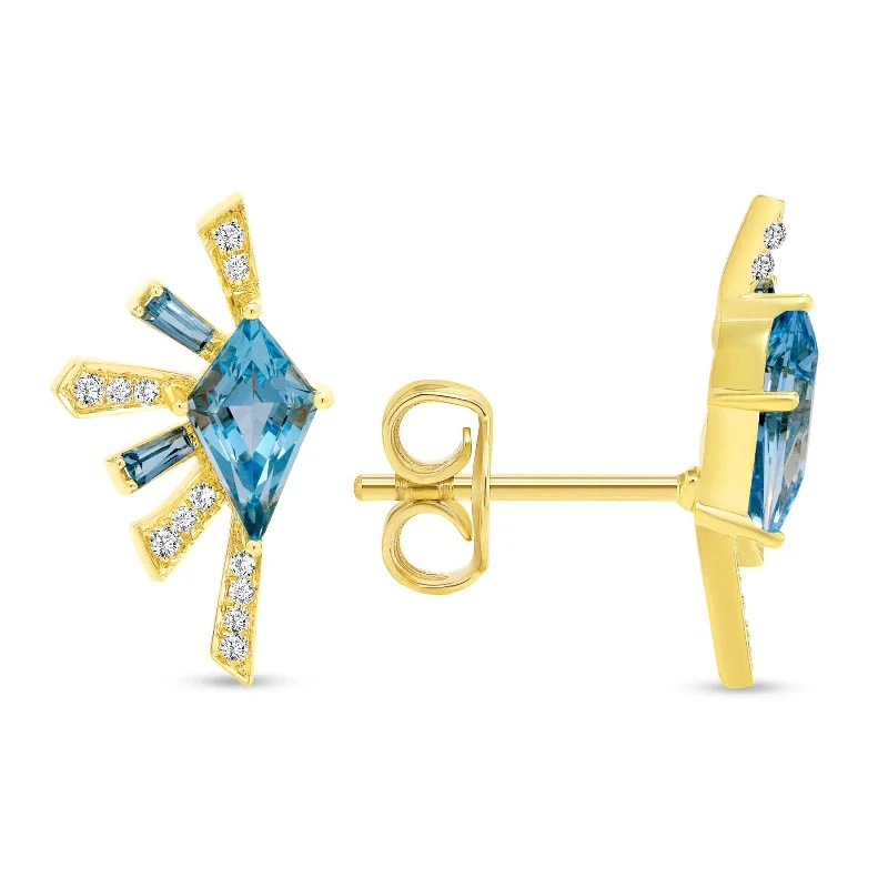 Silvia  Swiss Blue Topaz  Earrings