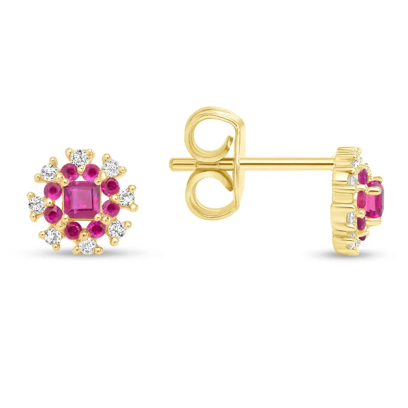 Classic Earrings Ruby