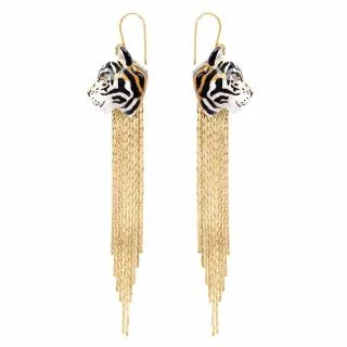 Tiger Fringe Earrings