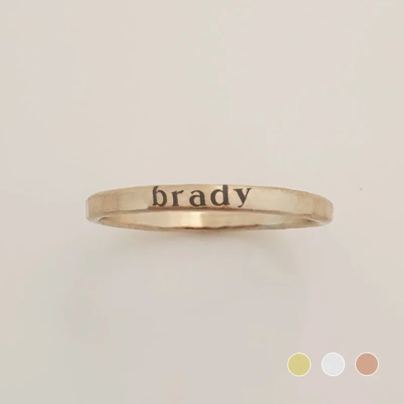 New Classic Name Ring