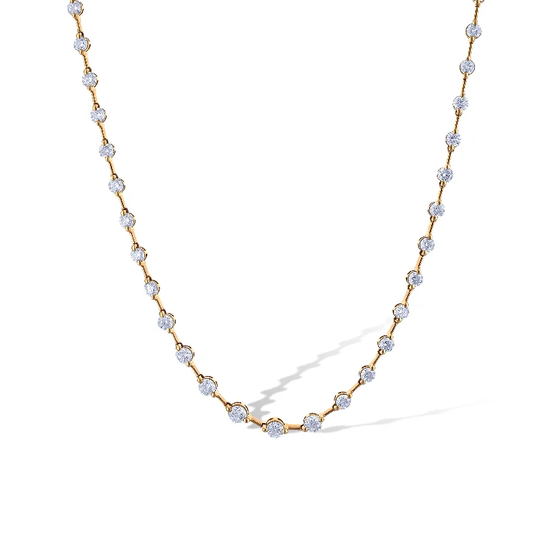 18K Rose Gold Diamond Necklace