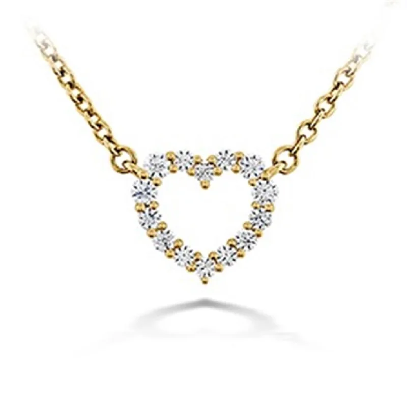 18K Yellow Gold Signature Heart Pendant