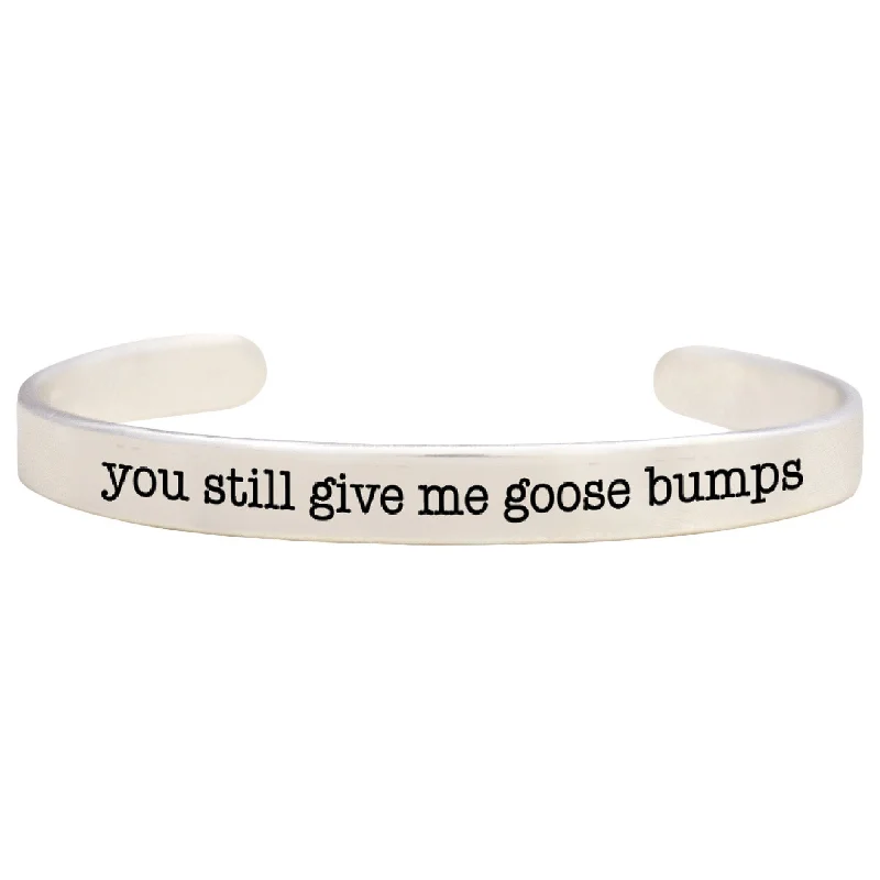 Give Me Goosebumps Pewter Cuff Bracelet