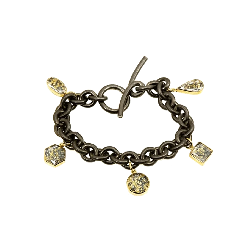 Diamond Capsule Charm Bracelet