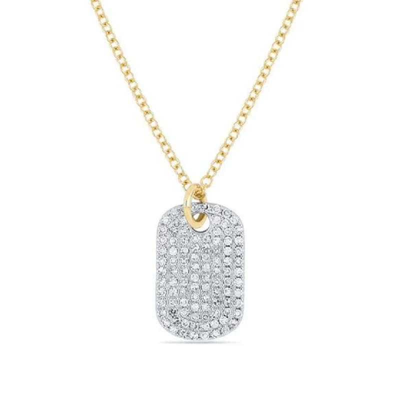 Diamond Dog Tag Necklace