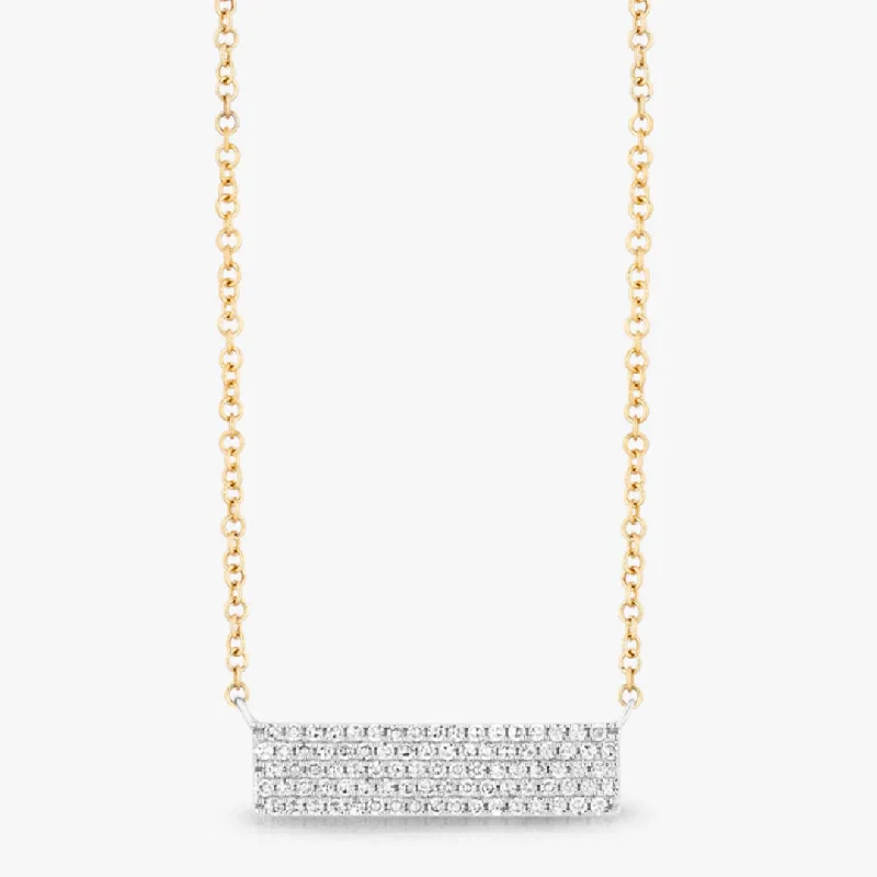 Diamond Pave Bar Pendant