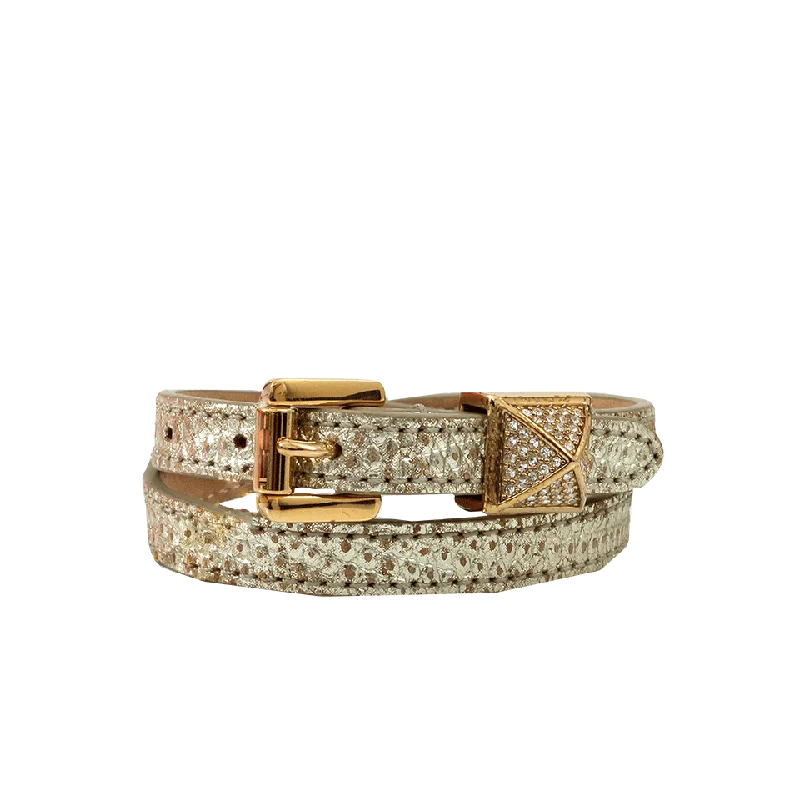 Double Wrap Metallic Bracelet