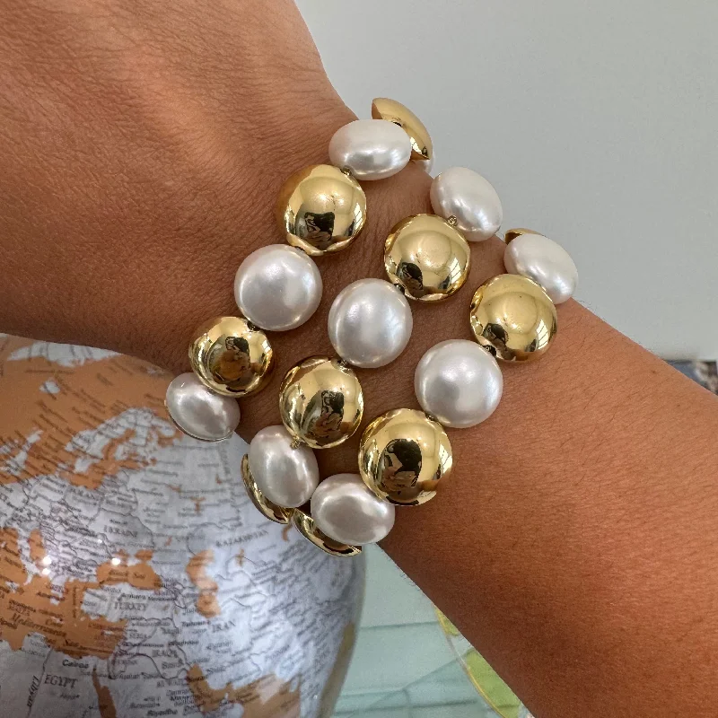 Flat Pearl Bracelet