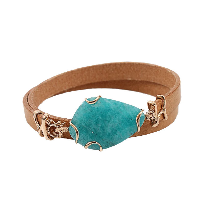 Flat Cut Amazonite Bracelet