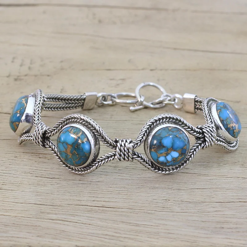 Heavenly Blues Turquoise Silver Bracelet