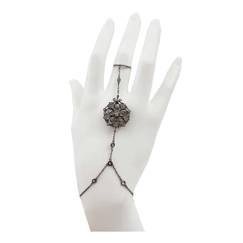 Isadora White Sapphire Hand Bracelet