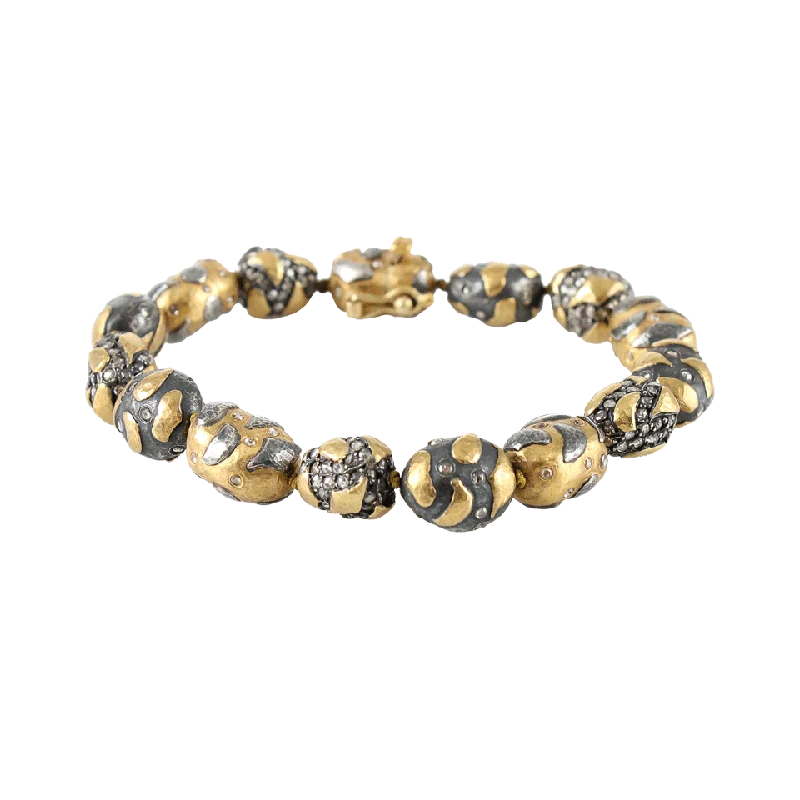 Libra Bead Bracelet with Diamonds