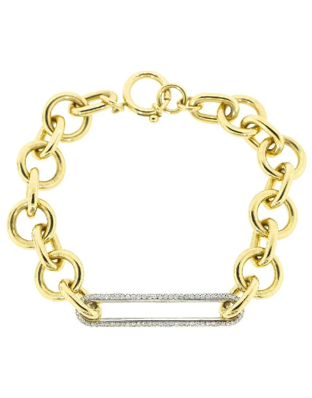 Pave Diamond Oversized Clip Bracelet