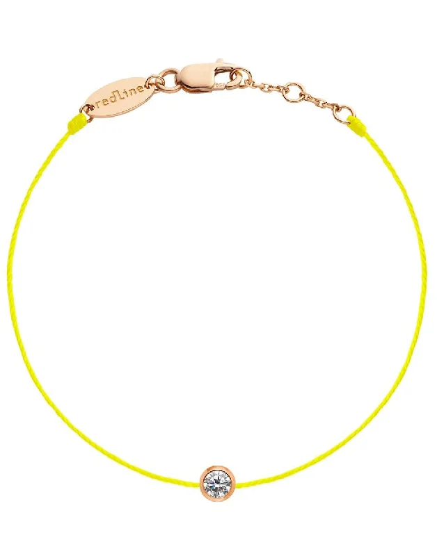 Pure Diamond Flourescent Yellow Cord Bracelet