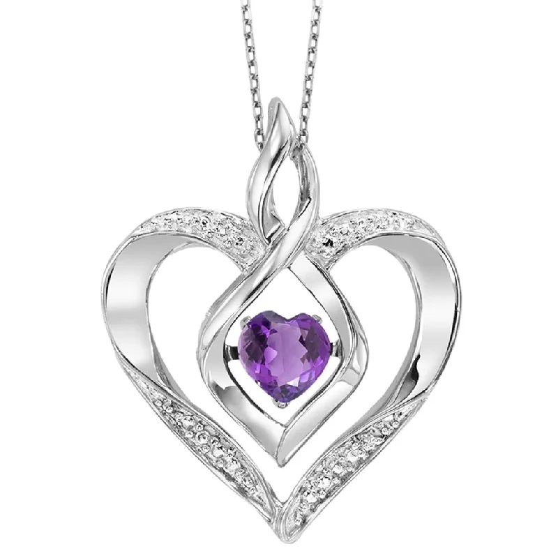 Rhythm of Love Amethyst and Diamond Pendant