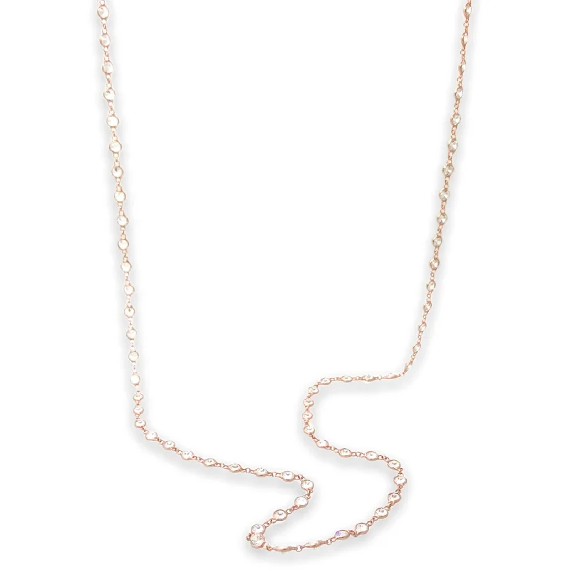 RGP Sterling with CZ By The Yard 36” Necklace