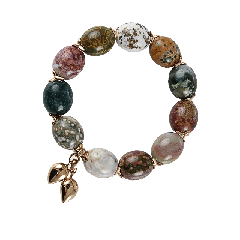 Slip-On Ocean-Jasper Bracelet