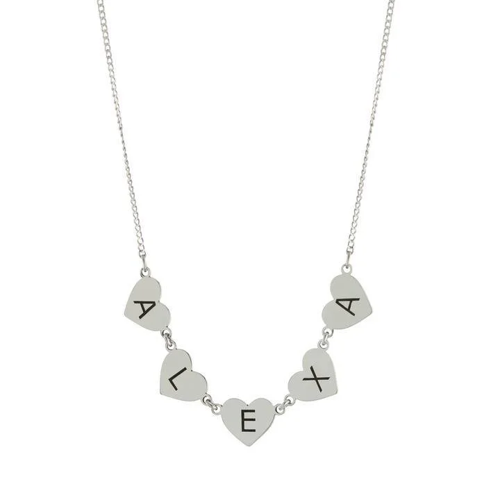 SS 18" Heart Name Necklace