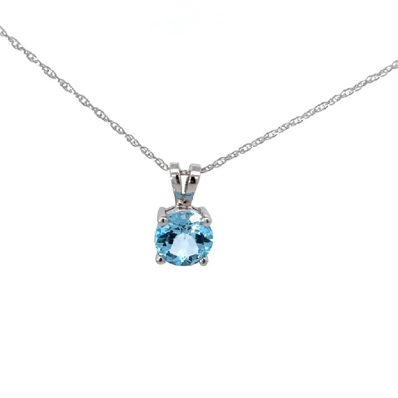 Swiss Blue Topaz Pendant