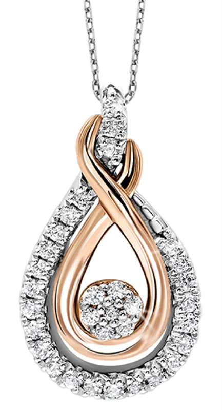 Two-Tone Double Infinity Diamond Pendant