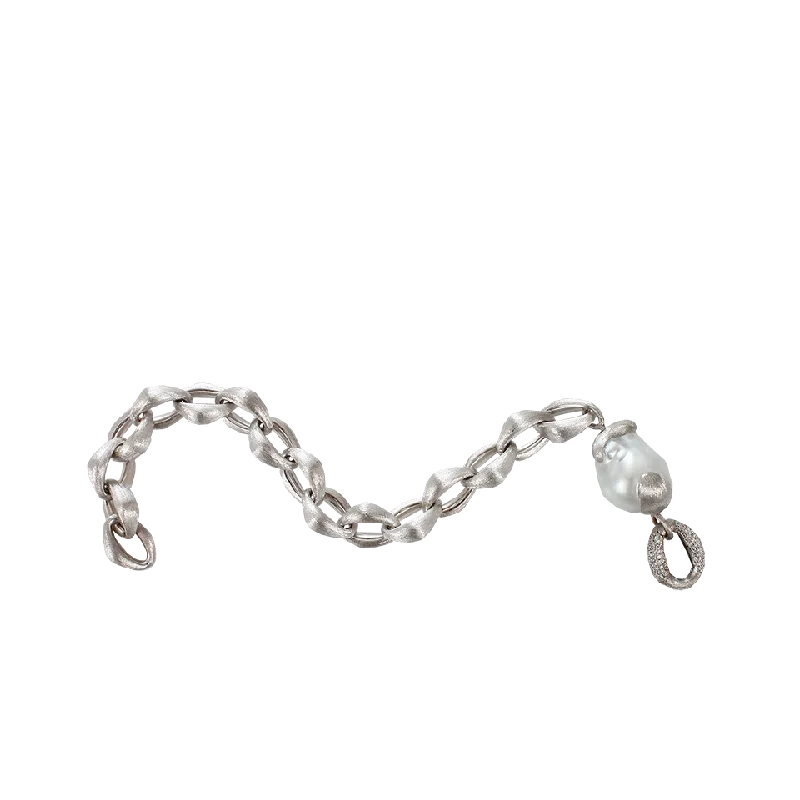 White Baroque Fresh Water Pearl Bracelet