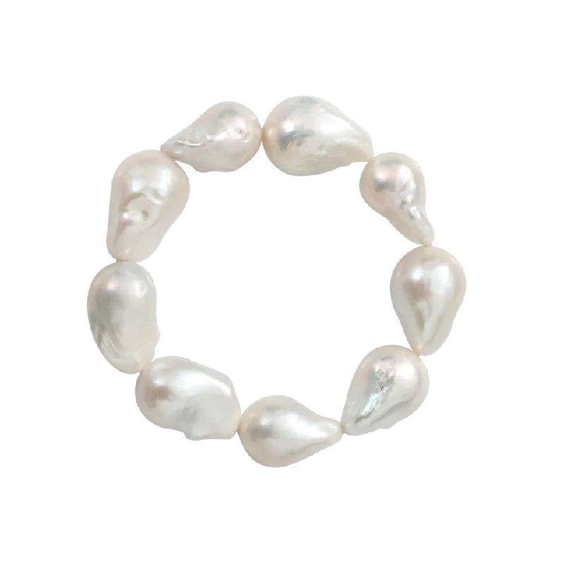 White Baroque Pearl Bracelet