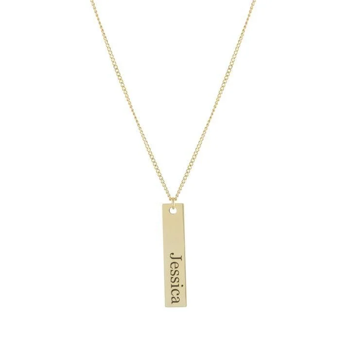 YGP Sterling Bar Name Necklace