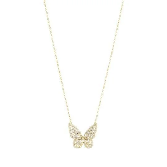 YGP Sterling CZ Butterfly Necklace