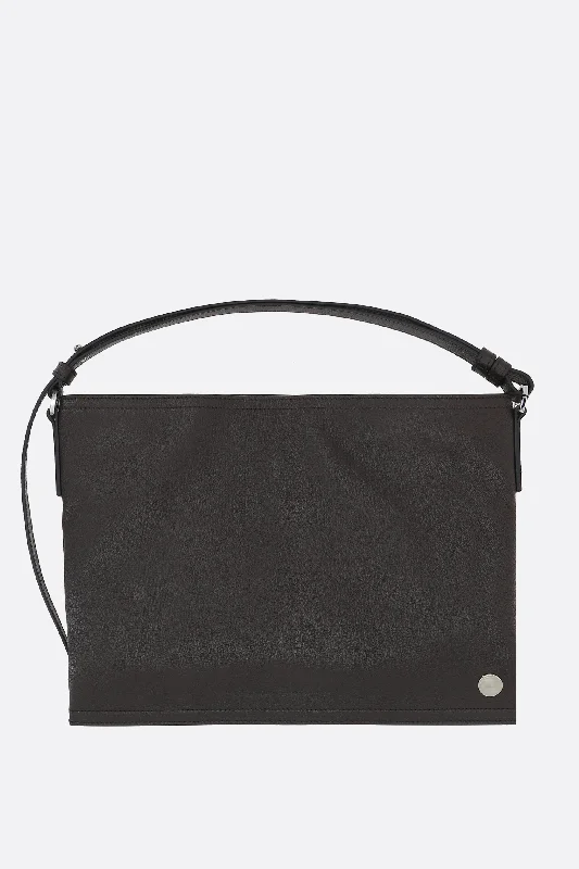 Sharp small hobo bag in grainy leather