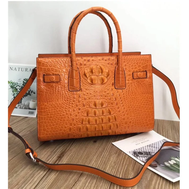 Exotic Genuine Alligator Skin Women's Orang Working