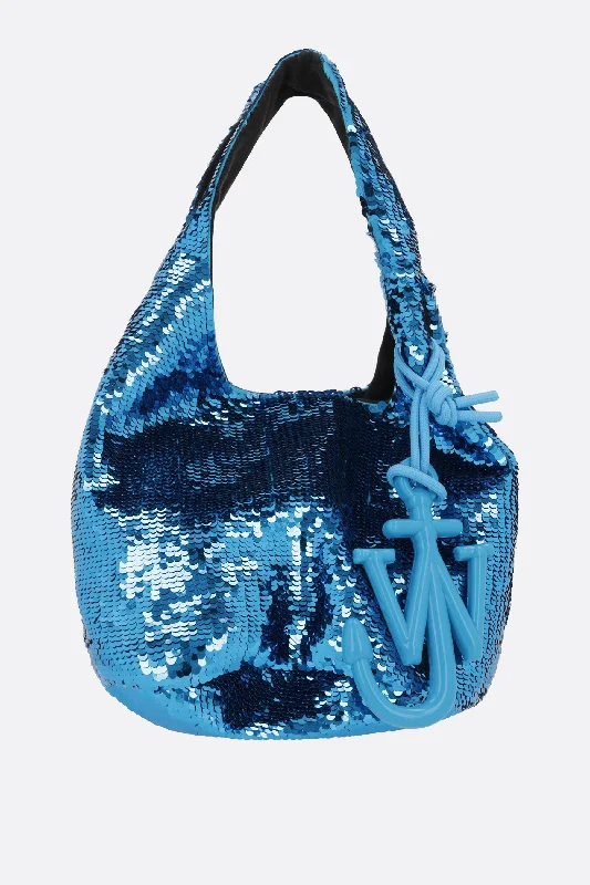 sequinned jersey mini handbag