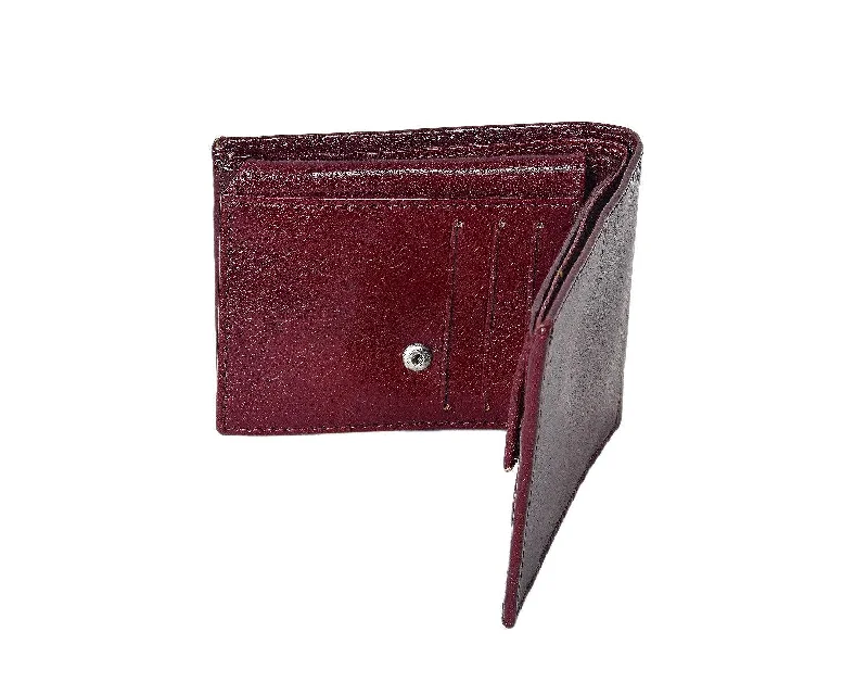 Celtic Burgundy Color Pure Leather Wallet For Men, Art:- LA-1388