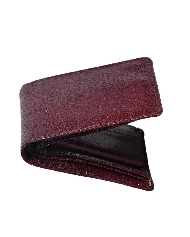 Celtic Dark Brown Color Pure Leather Wallet For Men,  Art:- LA-1387