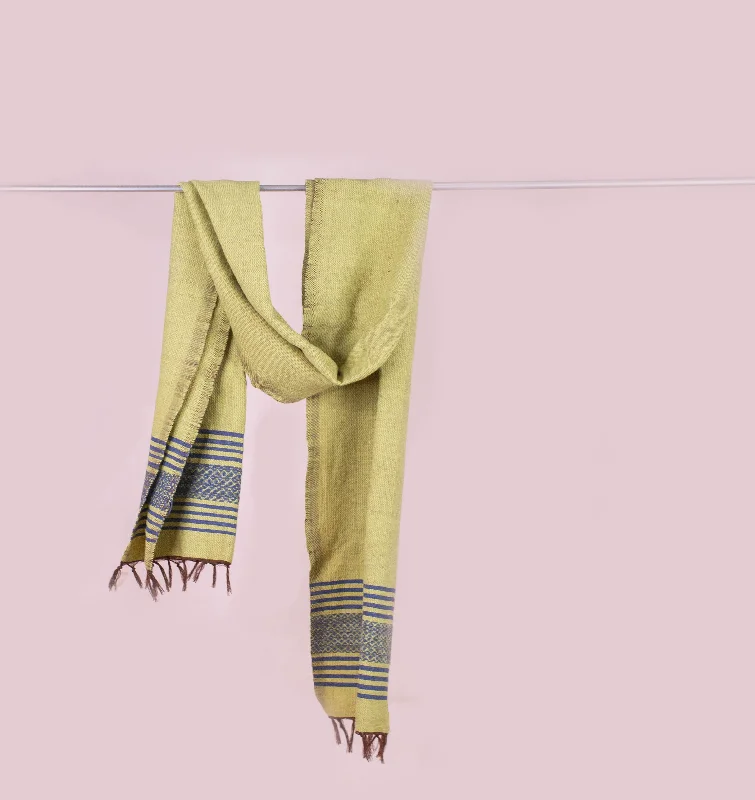 Fawn Yellow Handwoven Scarf (Unisex)