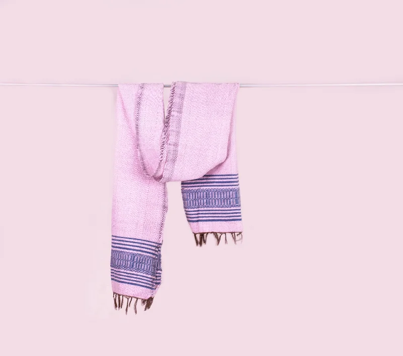 Flamingo Pink Handwoven Scarf (Unisex)