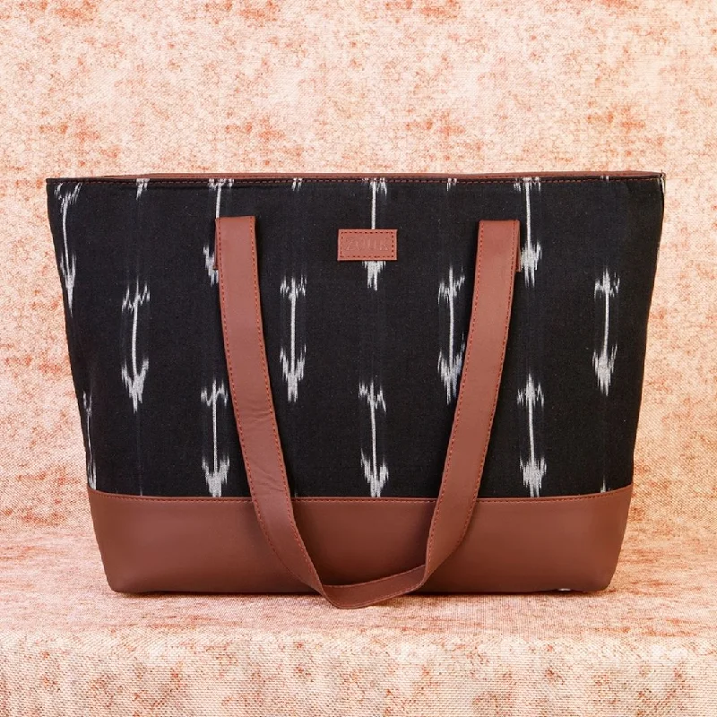 Ikat Arrow Shoulder Tote Bag