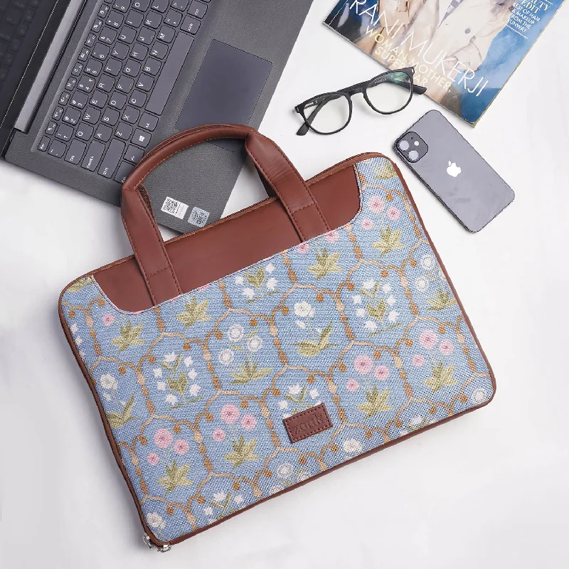 Jaipur Fresco Blue L-Zippered Laptop Sleeve